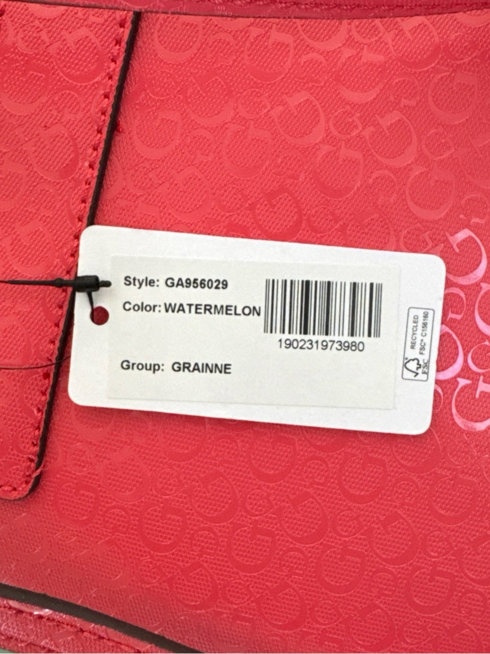 GUESS Red Mini Logo Backpack - Picture 7 of 7